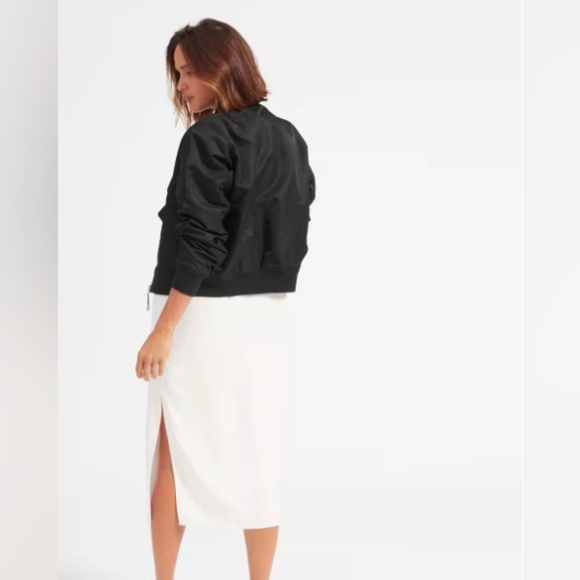 Everlane Black Bomber Jacket ⚪ SZ S - Picture 2 of 6